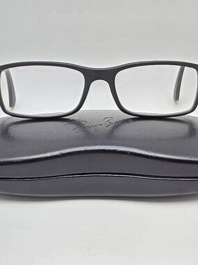 Ray-Ban RB7017 5196 Matte Black Eyeglasses Frame w/ Flexhinge and Case 54-17-145